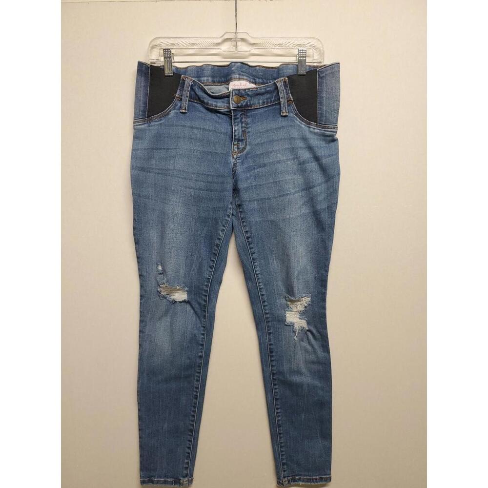 Isabel Maternity Jeans Womens Size 8 Blue Jegging Skinny Ankle Low Rise Pants
